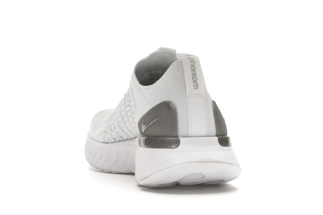 Vue 26 de Nike React Phantom Run Flyknit 2 White Pure Platinum 