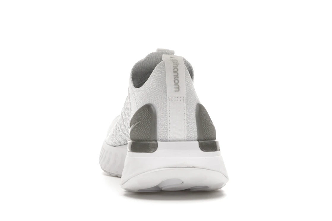 Vue 27 de Nike React Phantom Run Flyknit 2 White Pure Platinum 