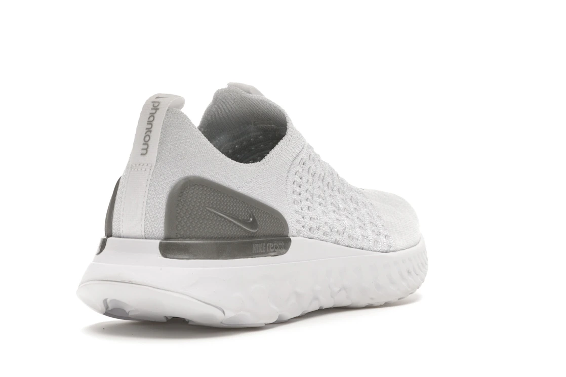 Vue 31 de Nike React Phantom Run Flyknit 2 White Pure Platinum 