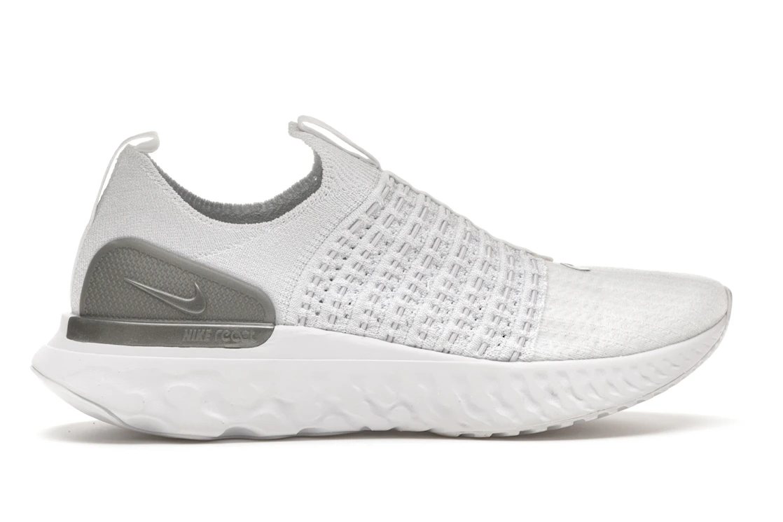 Vue 36 de Nike React Phantom Run Flyknit 2 White Pure Platinum 