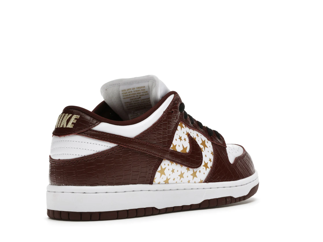 Vue 32 de Nike SB Dunk Low Supreme Stars Barkroot Brown (2021)