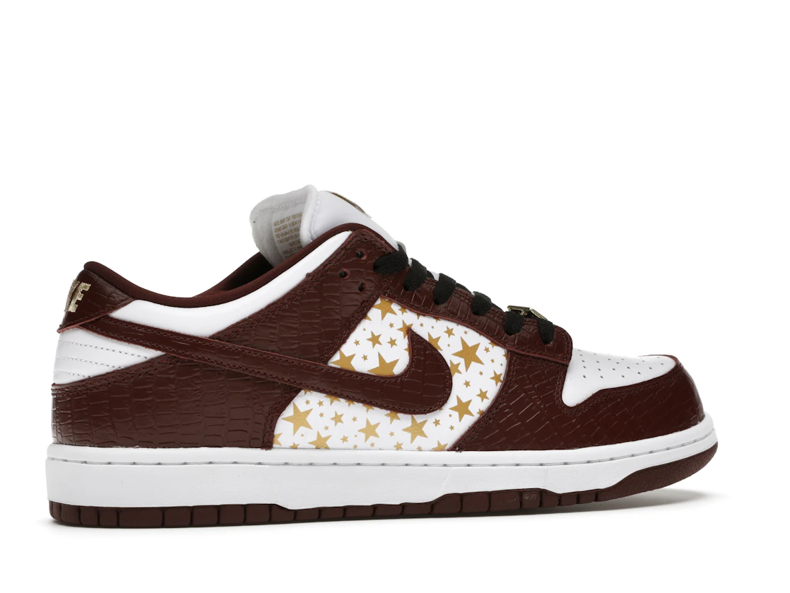 Vue 35 de Nike SB Dunk Low Supreme Stars Barkroot Brown (2021)