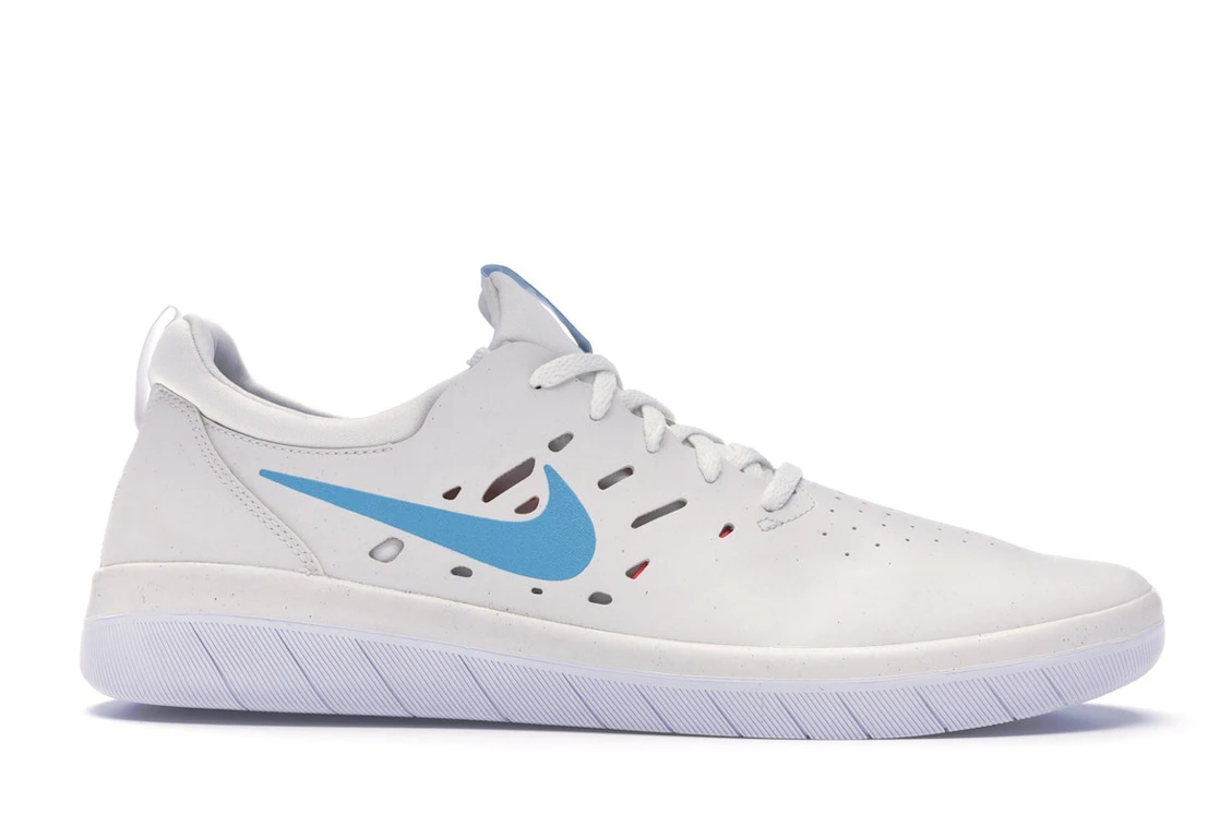 Vue 2 de Nike SB Nyjah Summit White Light Blue Fury