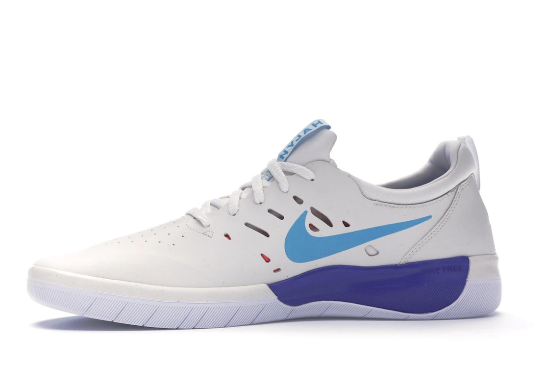 Vue 18 de Nike SB Nyjah Summit White Light Blue Fury
