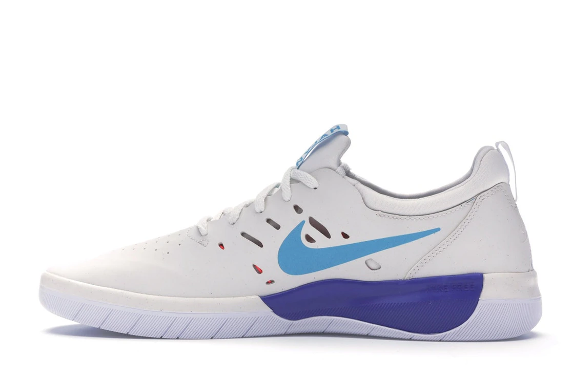 Vue 20 de Nike SB Nyjah Summit White Light Blue Fury