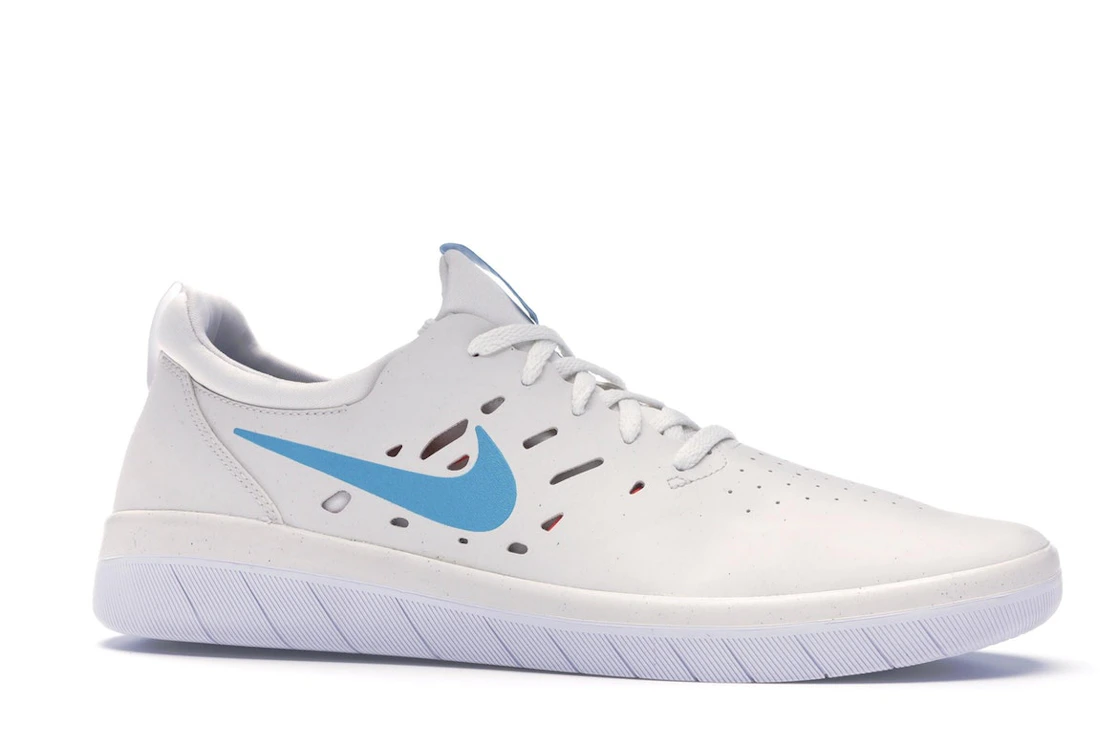 Vue 3 de Nike SB Nyjah Summit White Light Blue Fury