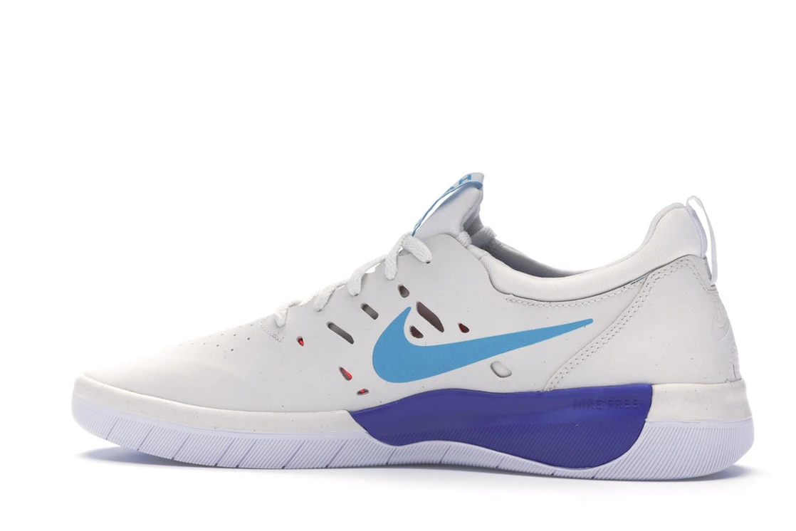 Vue 21 de Nike SB Nyjah Summit White Light Blue Fury
