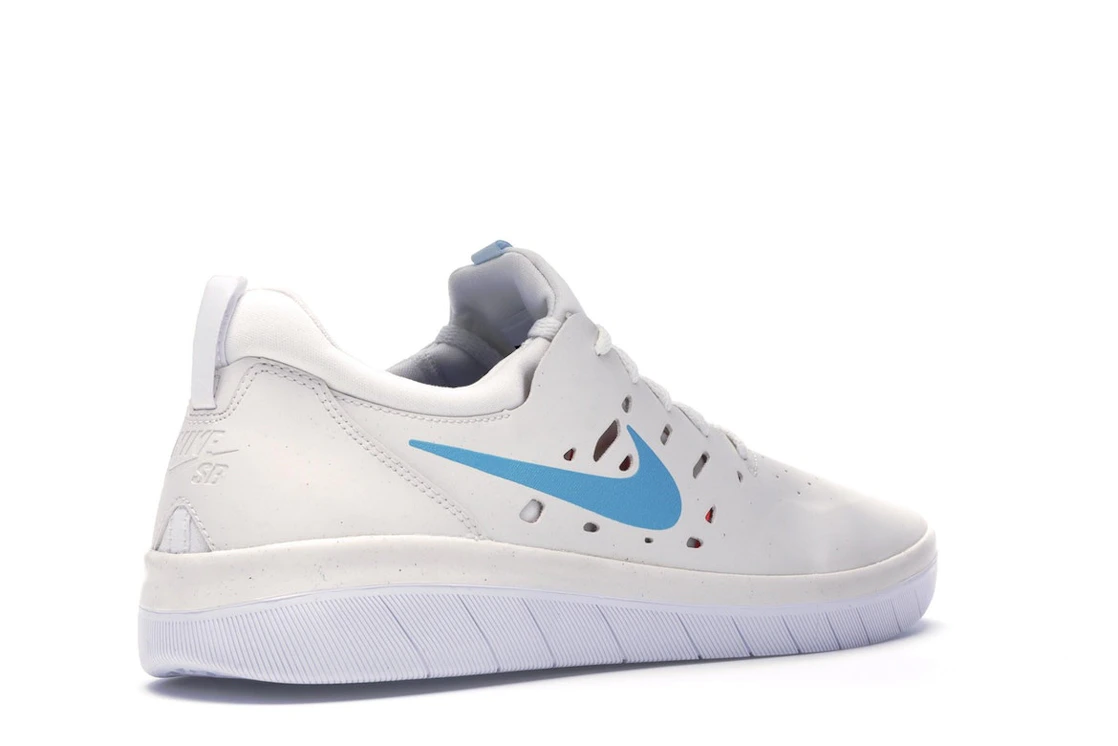 Vue 33 de Nike SB Nyjah Summit White Light Blue Fury