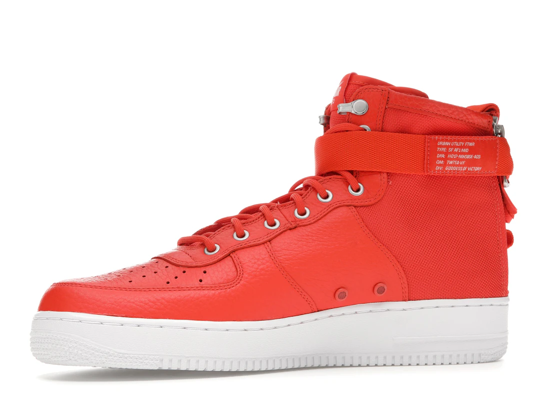Vue 17 de Nike SF Air Force 1 Mid Team Orange