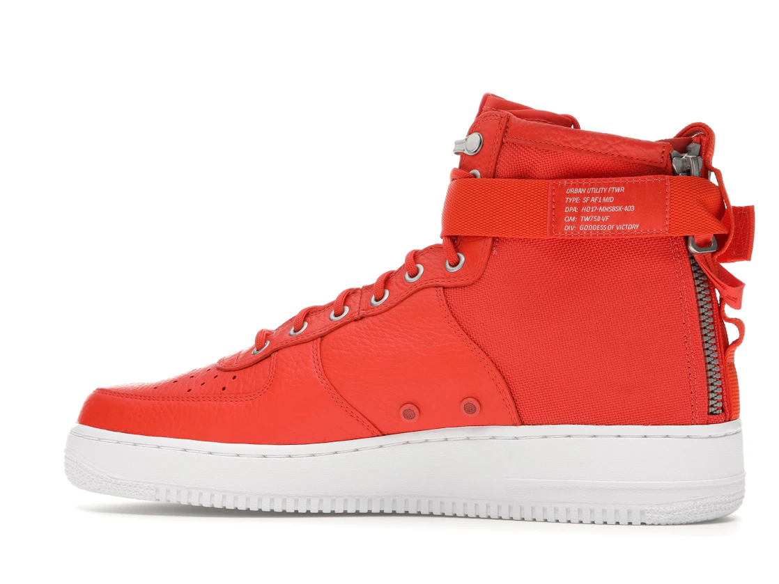 Vue 21 de Nike SF Air Force 1 Mid Team Orange