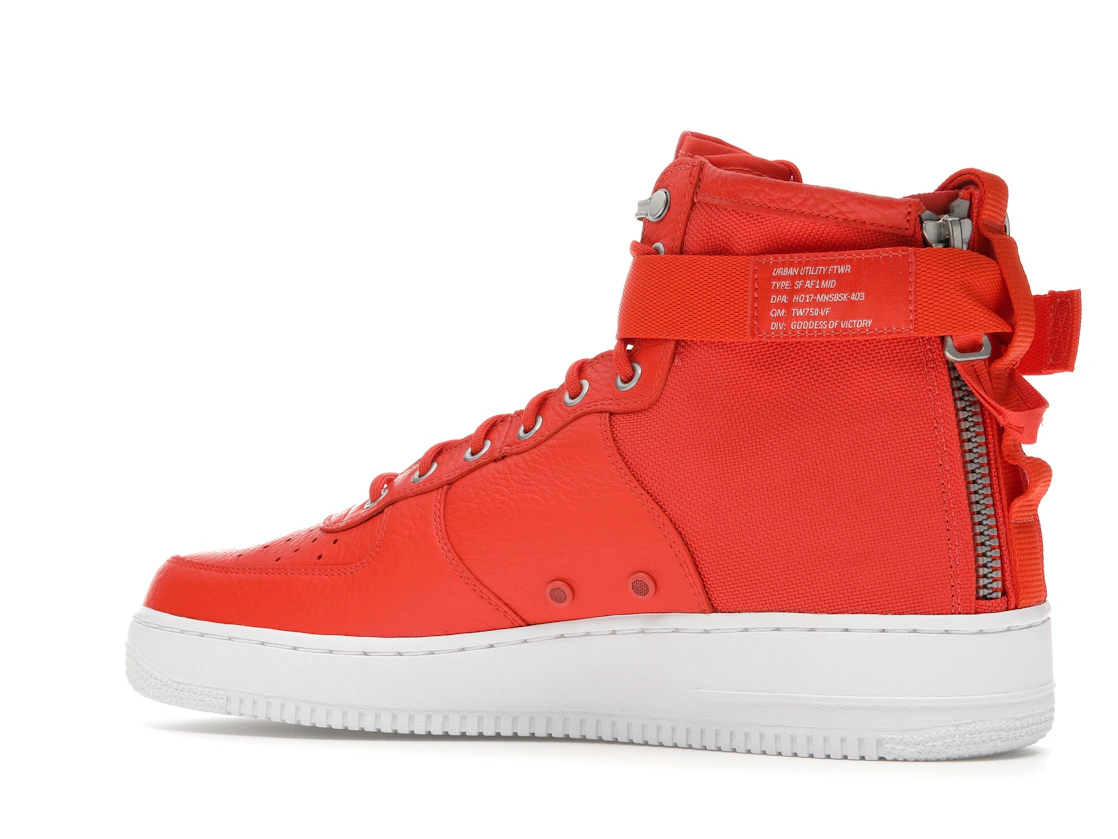 Vue 22 de Nike SF Air Force 1 Mid Team Orange