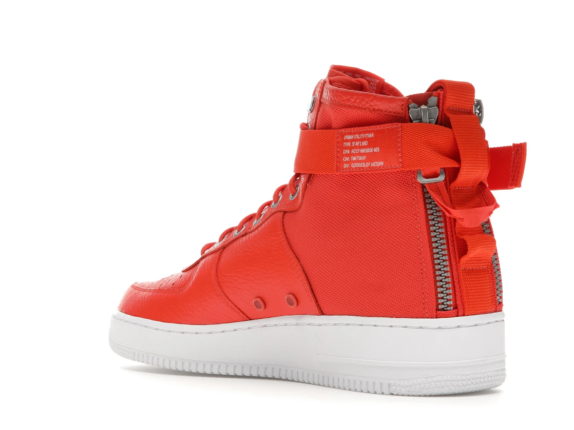 Vue 24 de Nike SF Air Force 1 Mid Team Orange