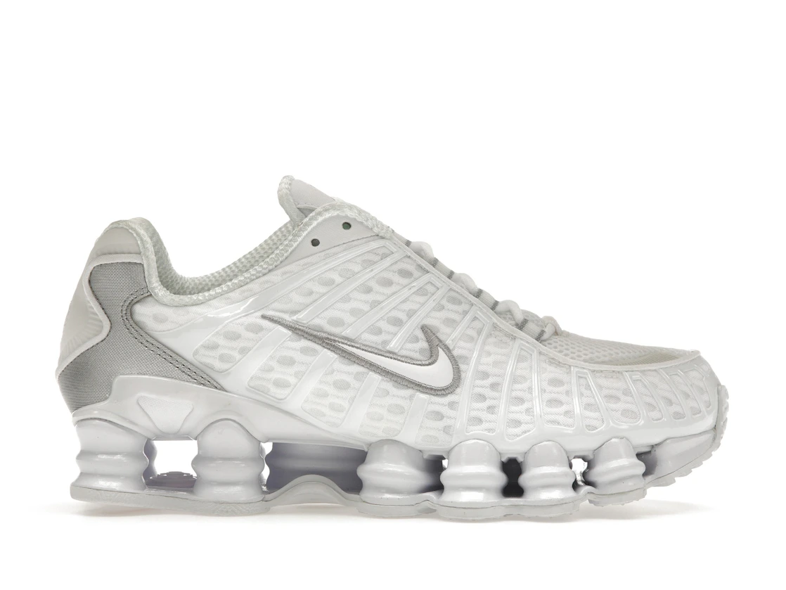 Vue 1 de Nike Shox TL White Metallic Silver Max Orange 