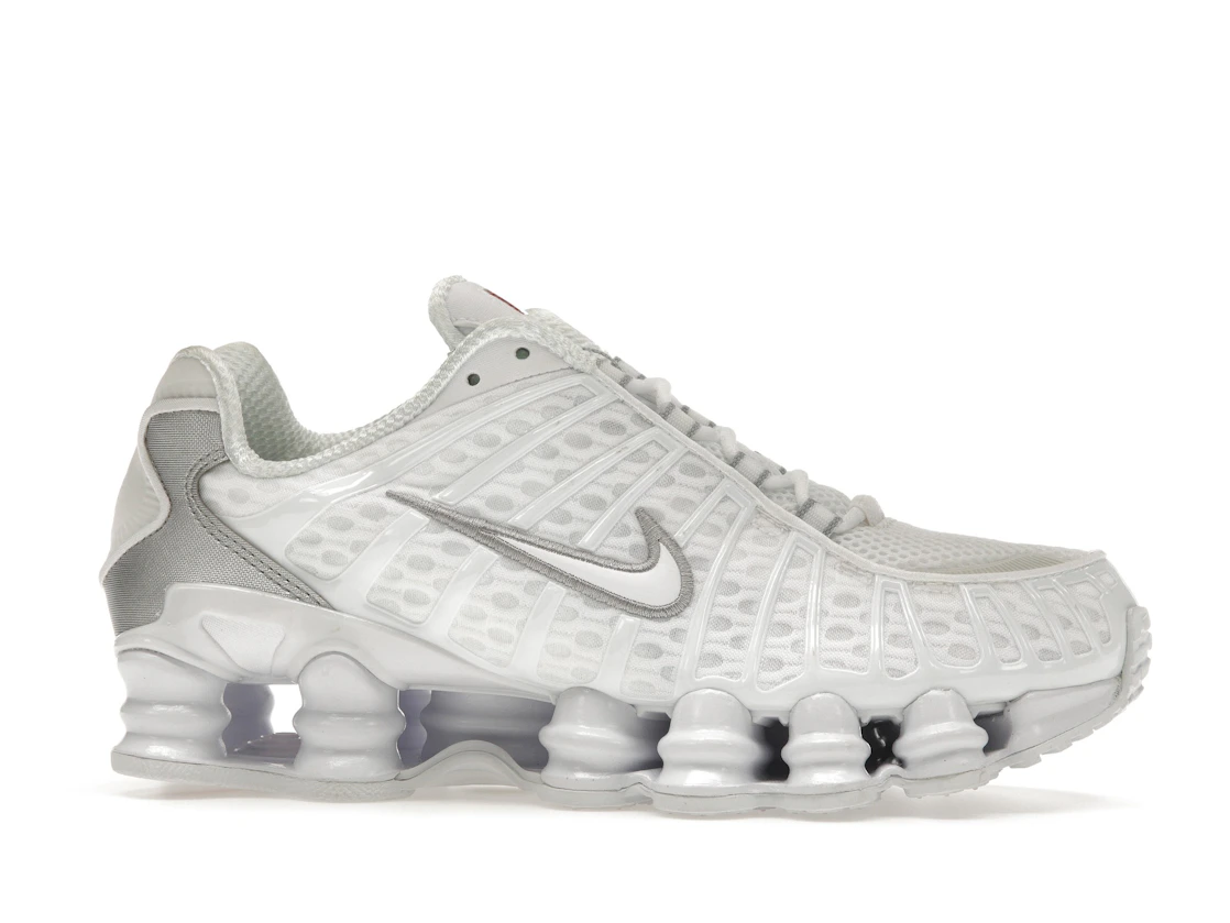 Vue 2 de Nike Shox TL White Metallic Silver Max Orange 