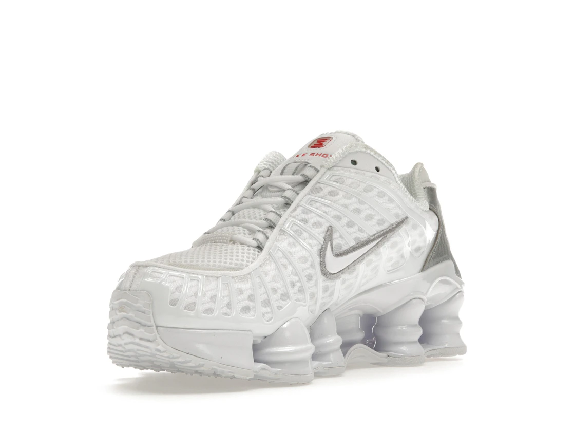Vue 14 de Nike Shox TL White Metallic Silver Max Orange 