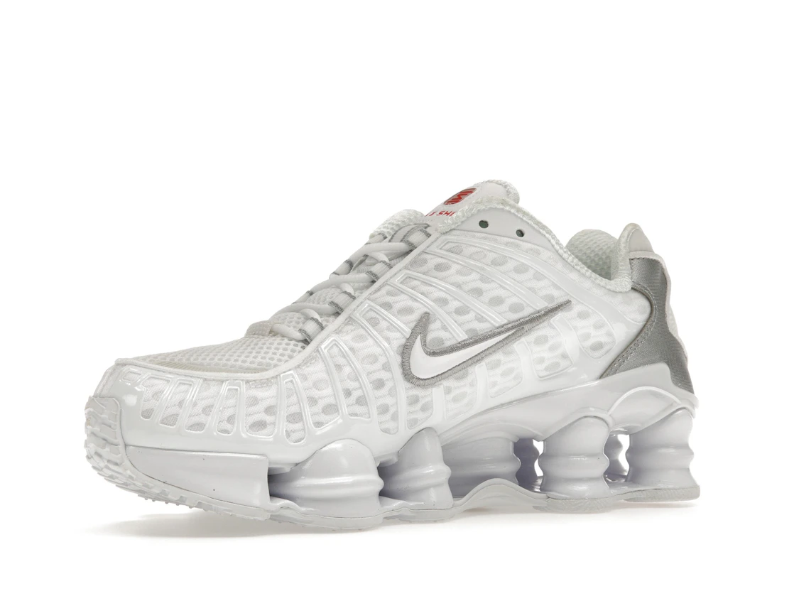 Vue 16 de Nike Shox TL White Metallic Silver Max Orange 