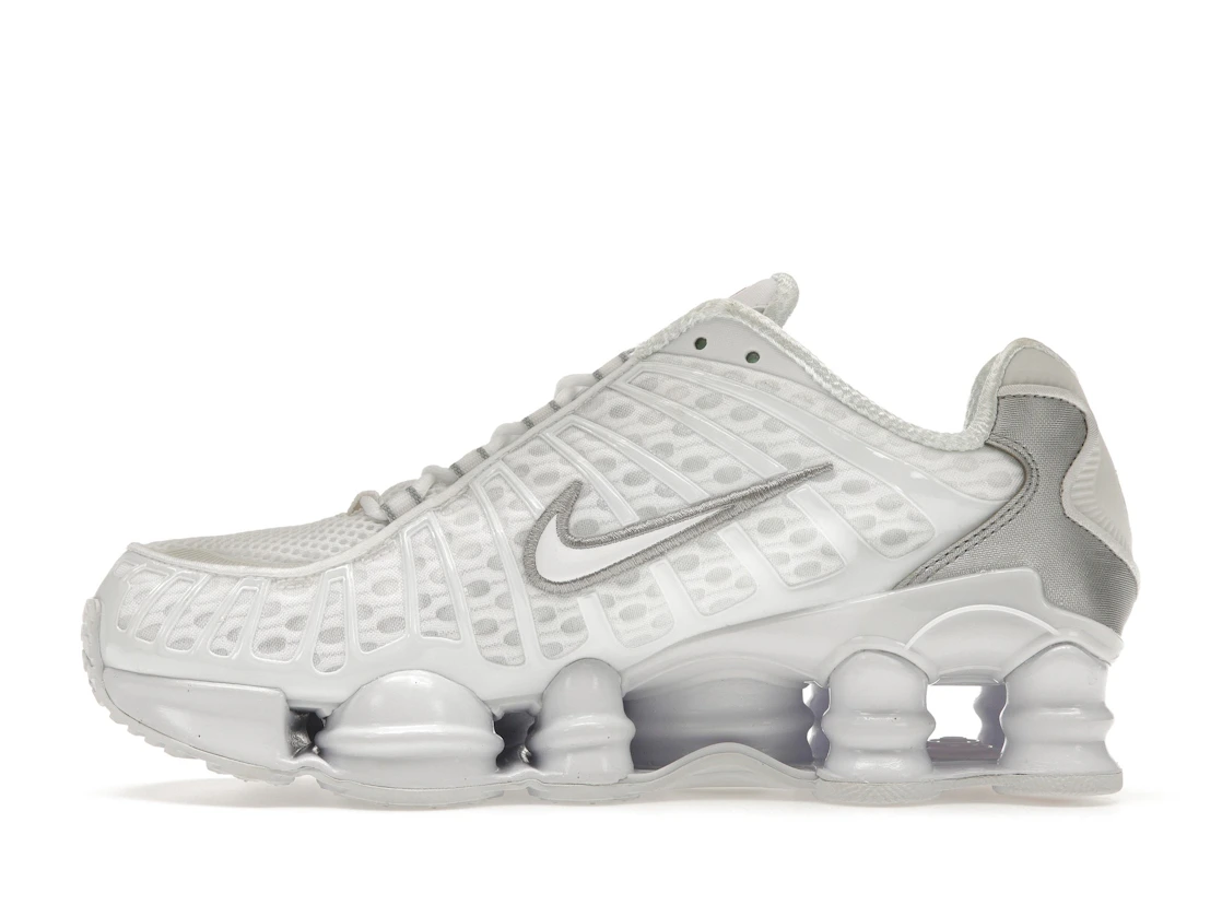 Vue 19 de Nike Shox TL White Metallic Silver Max Orange 