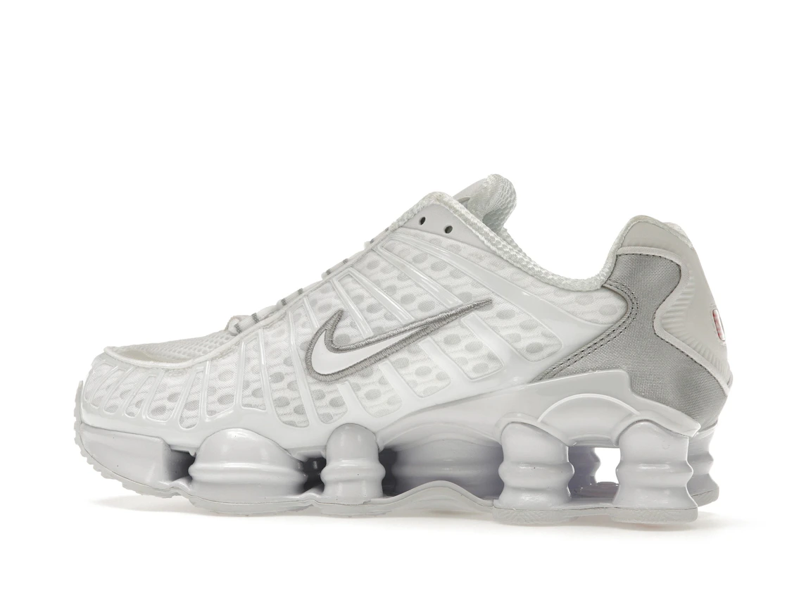 Vue 21 de Nike Shox TL White Metallic Silver Max Orange 