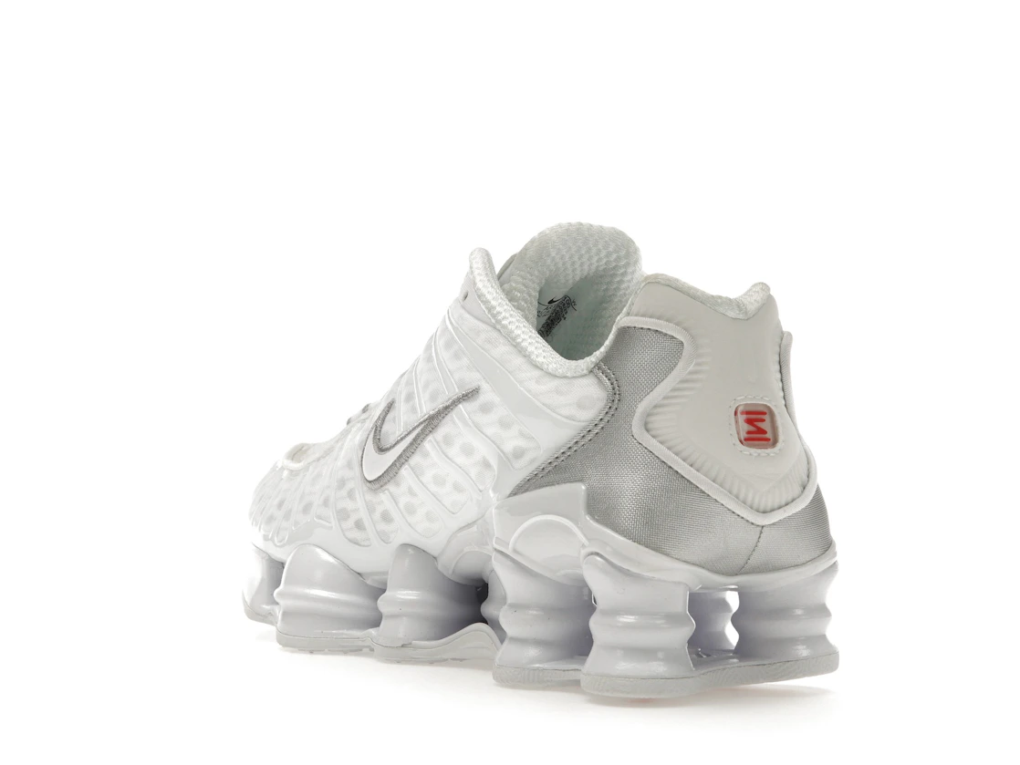 Vue 25 de Nike Shox TL White Metallic Silver Max Orange 