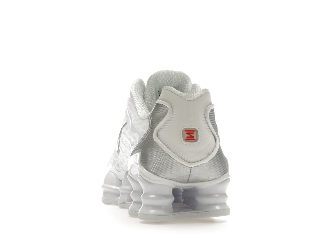 Vue 27 de Nike Shox TL White Metallic Silver Max Orange 