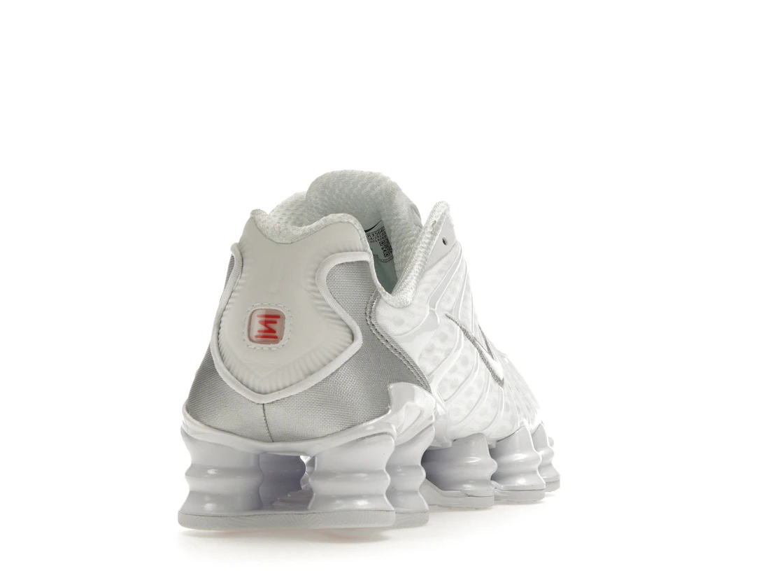 Vue 30 de Nike Shox TL White Metallic Silver Max Orange 