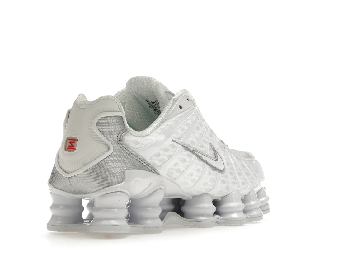 Vue 32 de Nike Shox TL White Metallic Silver Max Orange 