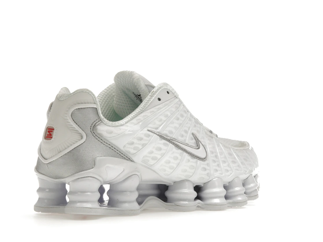 Vue 33 de Nike Shox TL White Metallic Silver Max Orange 