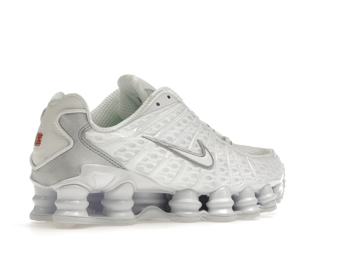 Vue 34 de Nike Shox TL White Metallic Silver Max Orange 
