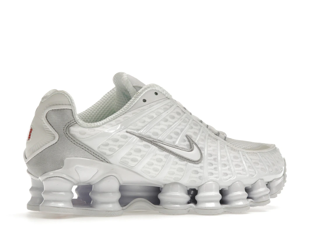 Vue 35 de Nike Shox TL White Metallic Silver Max Orange 