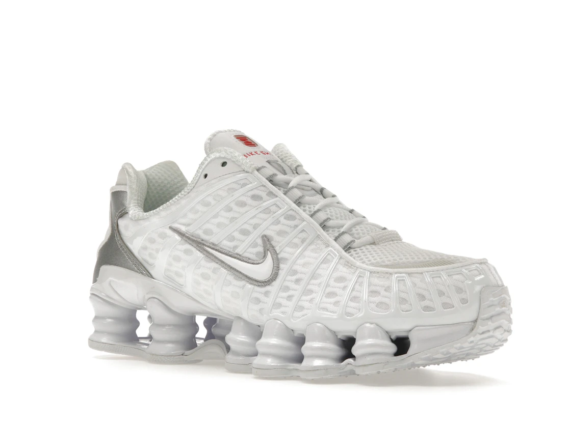 Vue 5 de Nike Shox TL White Metallic Silver Max Orange 