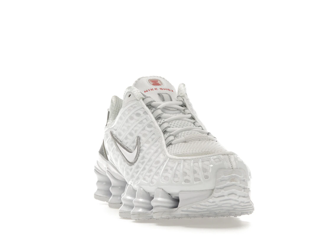 Vue 8 de Nike Shox TL White Metallic Silver Max Orange 