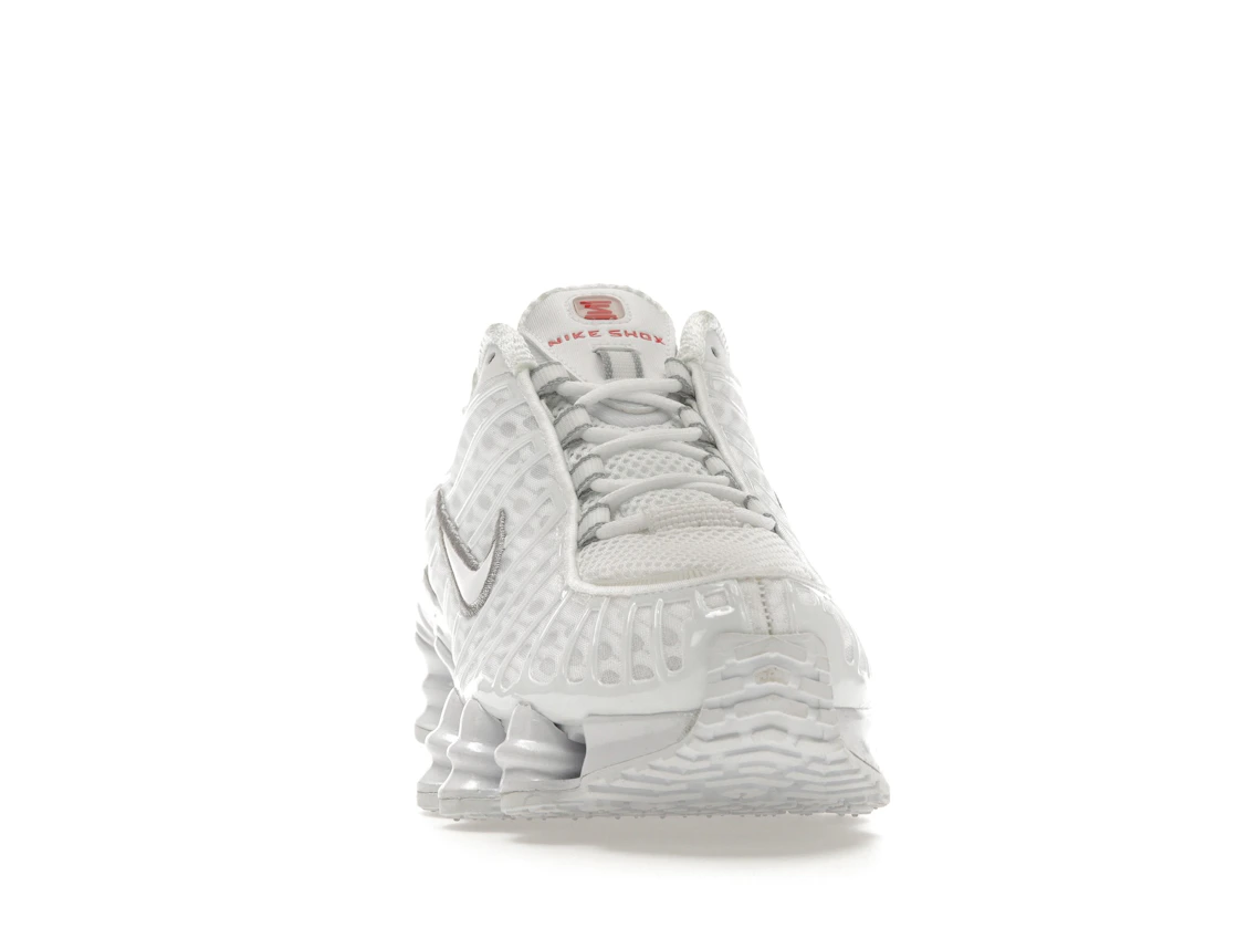 Vue 9 de Nike Shox TL White Metallic Silver Max Orange 