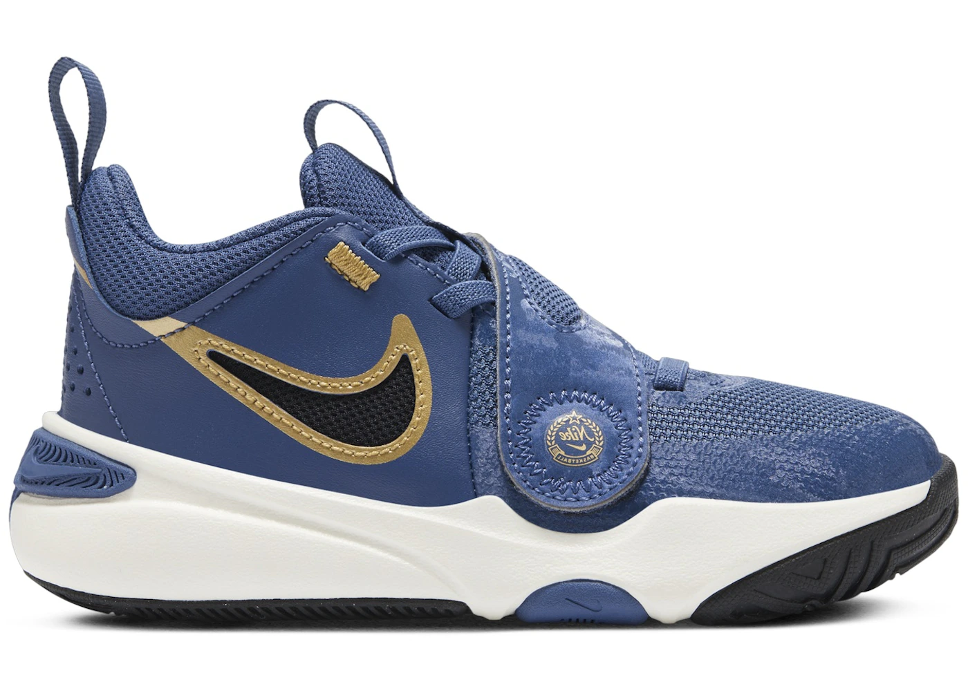 Nike Team Hustle D 11 Mystic Navy Pale Ivory Metallic Gold Black (PS)