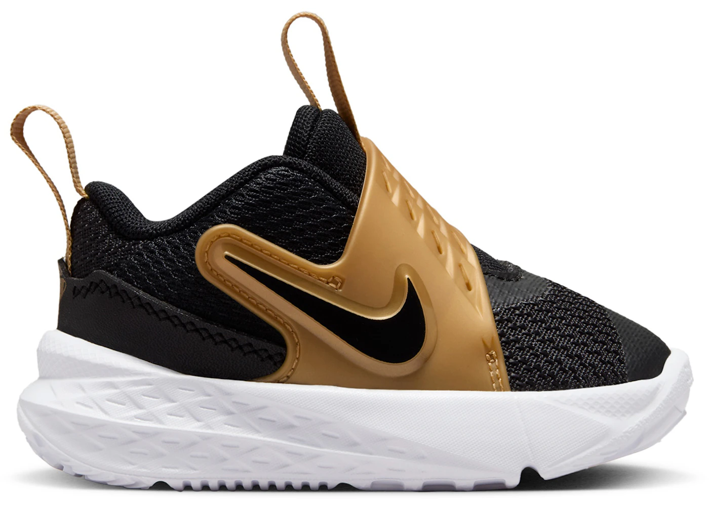 Nike Team Hustle D 12 Black Metallic Gold White (TD)