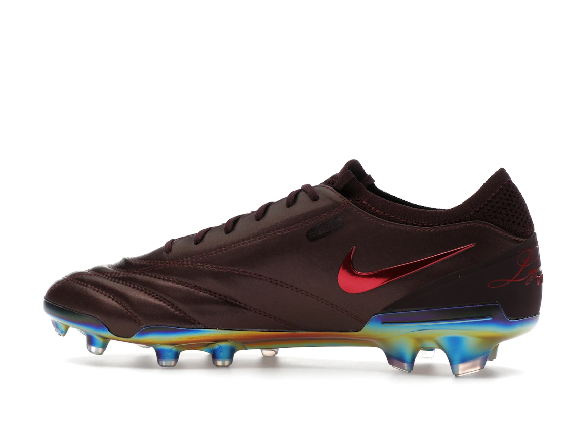 Vue 21 de Nike Tiempo Legend 10 Elite Luxe FG Montebelluna Leather Port Wine