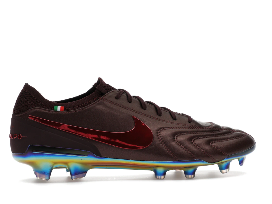 Vue 36 de Nike Tiempo Legend 10 Elite Luxe FG Montebelluna Leather Port Wine
