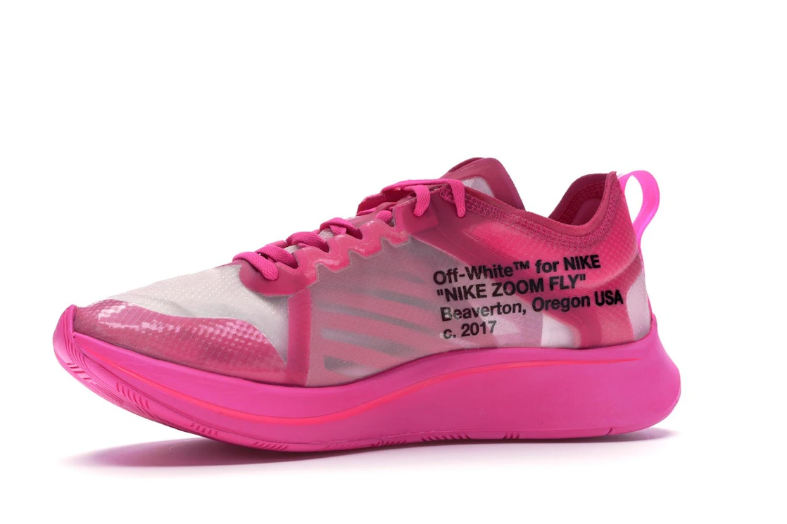 Vue 17 de Nike Zoom Fly Off-White Pink