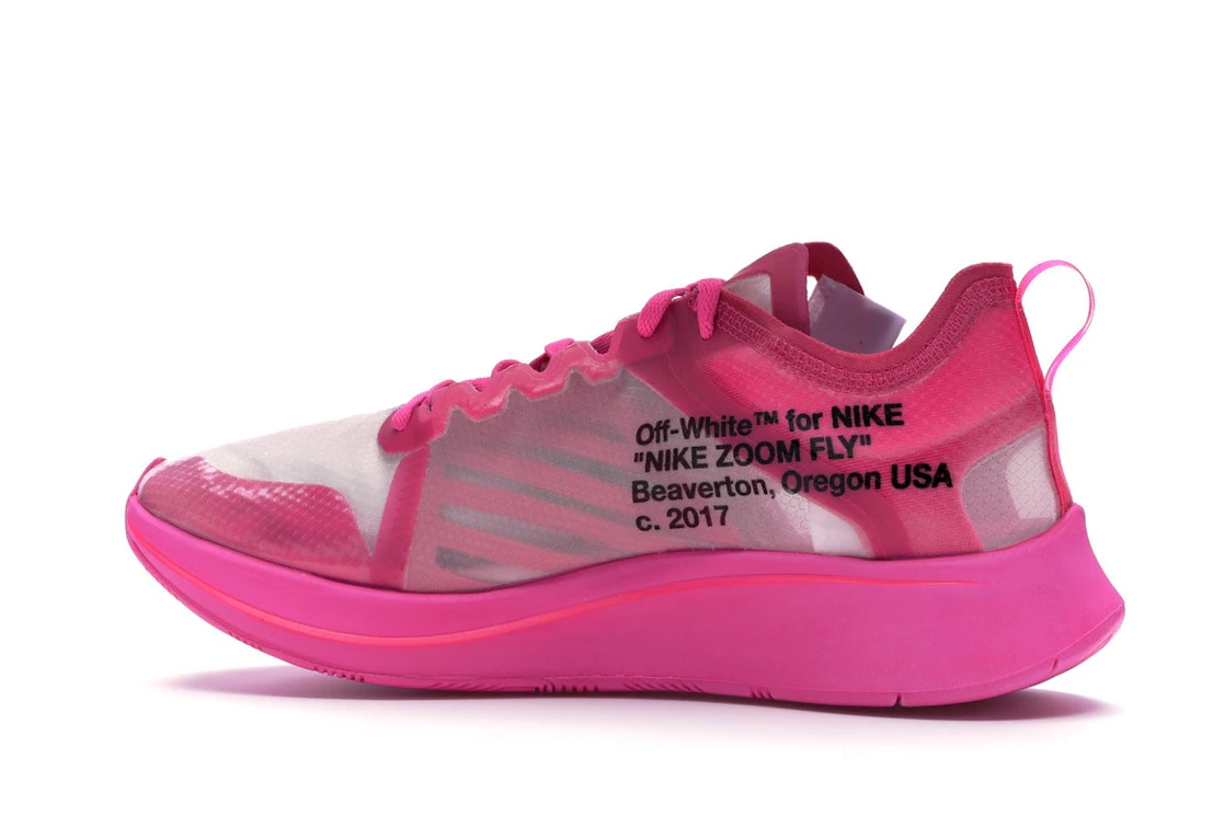 Vue 21 de Nike Zoom Fly Off-White Pink