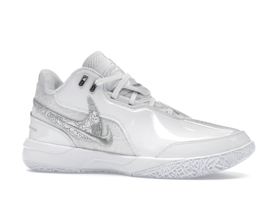 Vue 3 de Nike Zoom LeBron NXXT Gen AMPD White Silver