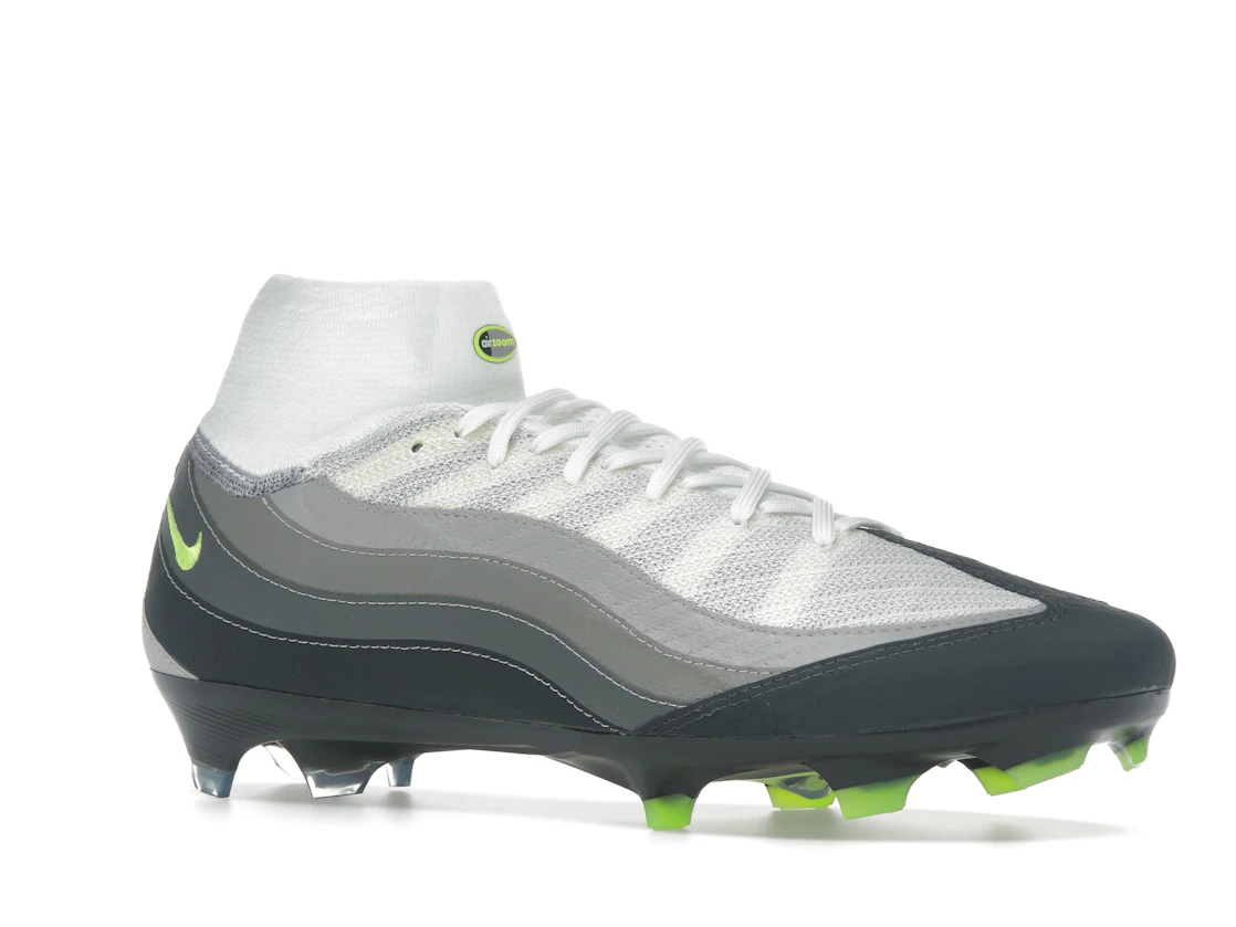 Vue 4 de Nike Zoom Mercurial Superfly 10 Elite SE FG Air Max 95 Neon