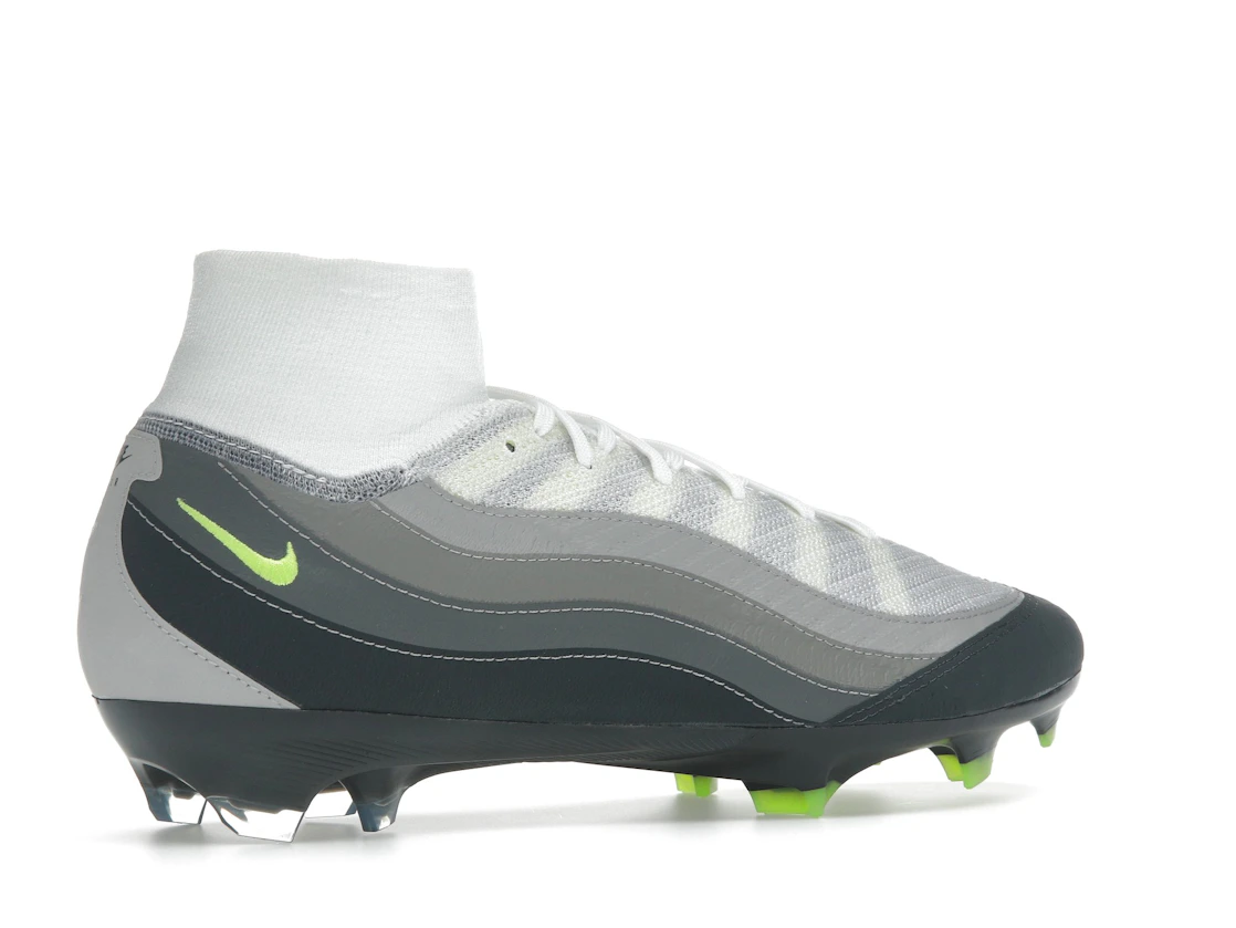 Vue 34 de Nike Zoom Mercurial Superfly 10 Elite SE FG Air Max 95 Neon