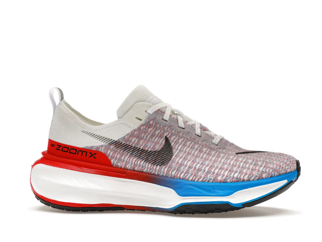 Vue 2 de Nike ZoomX Invincible Run 3 White University Red Photo Blue Black