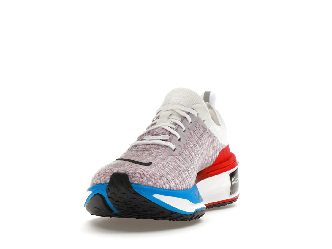 Vue 12 de Nike ZoomX Invincible Run 3 White University Red Photo Blue Black