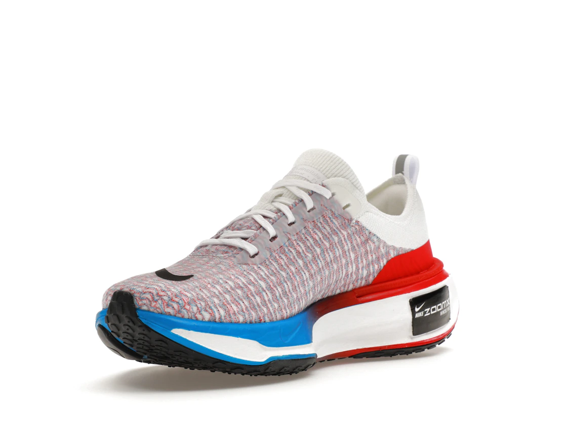 Vue 14 de Nike ZoomX Invincible Run 3 White University Red Photo Blue Black