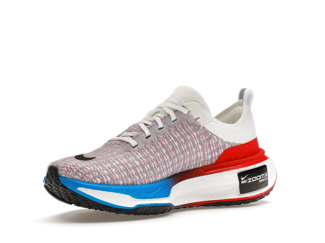 Vue 15 de Nike ZoomX Invincible Run 3 White University Red Photo Blue Black