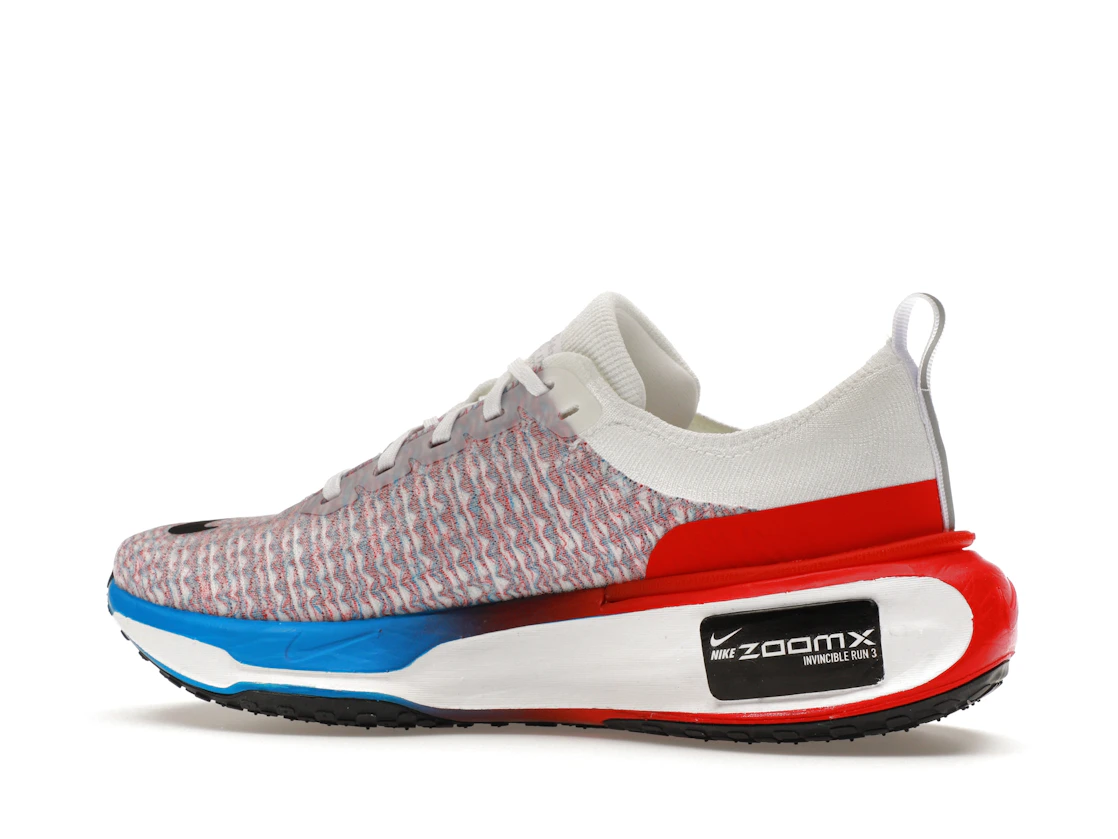 Vue 21 de Nike ZoomX Invincible Run 3 White University Red Photo Blue Black
