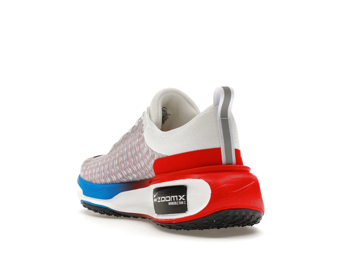 Vue 25 de Nike ZoomX Invincible Run 3 White University Red Photo Blue Black