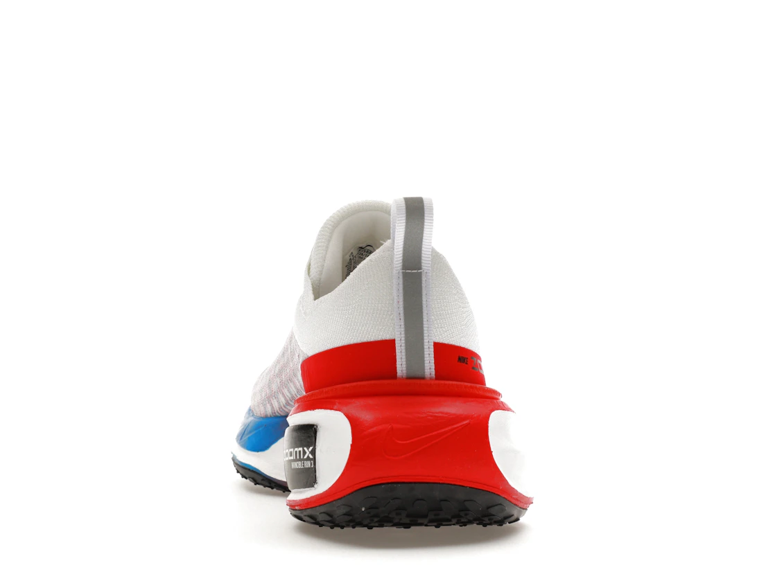 Vue 27 de Nike ZoomX Invincible Run 3 White University Red Photo Blue Black