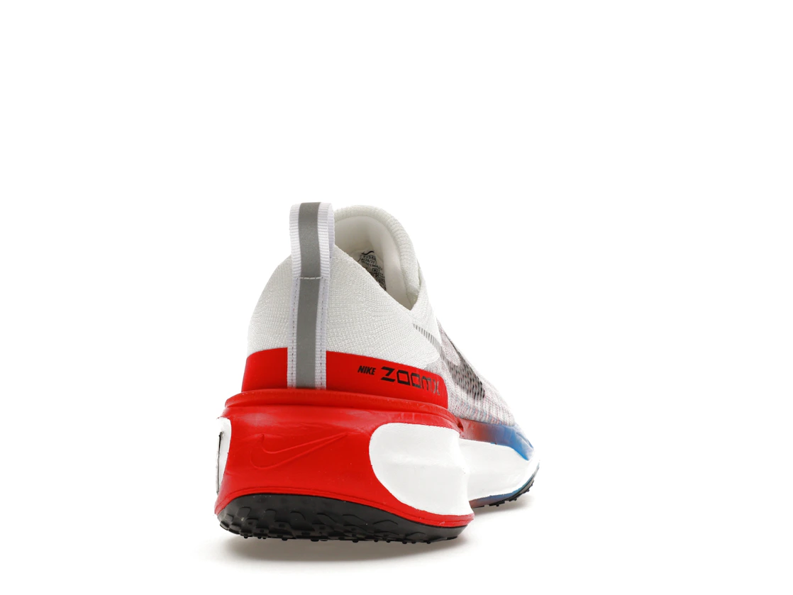 Vue 29 de Nike ZoomX Invincible Run 3 White University Red Photo Blue Black
