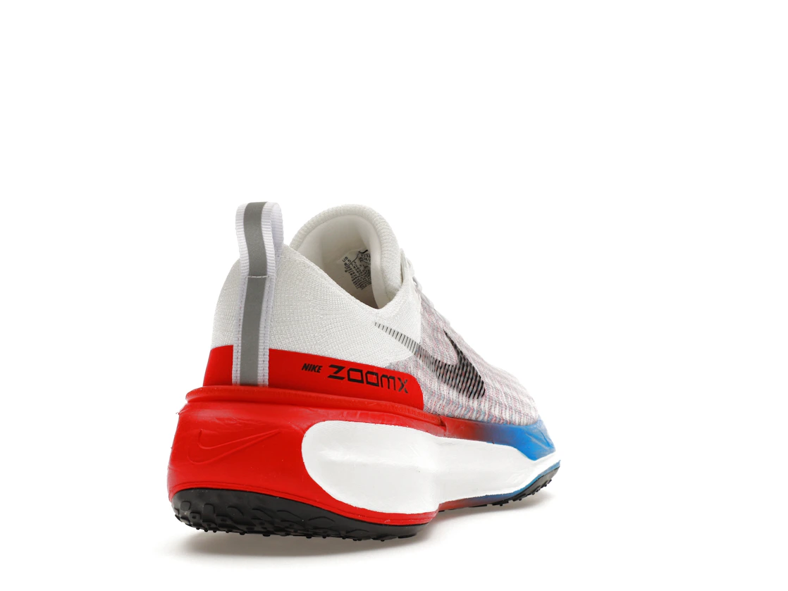 Vue 30 de Nike ZoomX Invincible Run 3 White University Red Photo Blue Black
